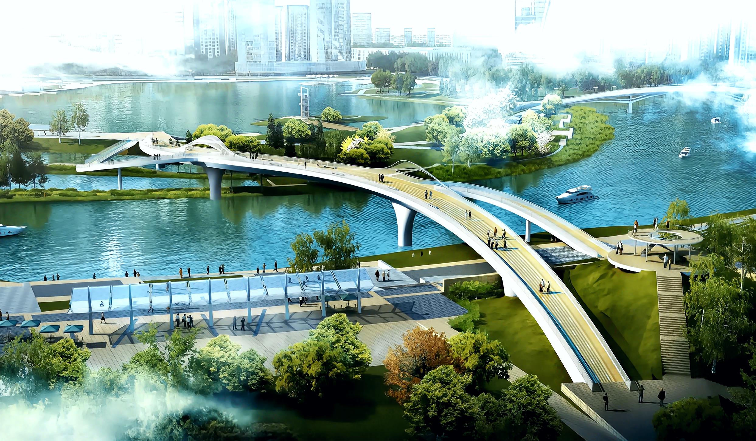 櫓尾撬水道景觀(guān)步行橋